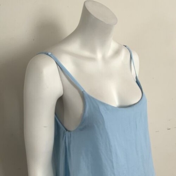 100% Silk Sequin Detail Hi-low Cami Top Sky Blue Nicole S - Picture 13 of 13